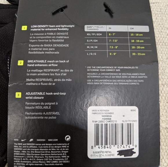 Nike Women's Gym Ultimate Fitness Gloves medium - Picture 5 of 6